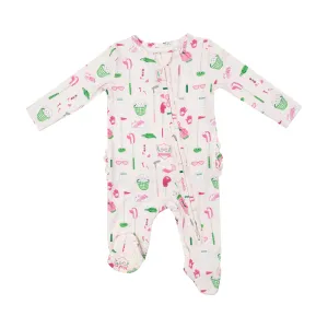 2-Way Zipper Ruffle Back Footie - Golf Club Pink by Angel Dear