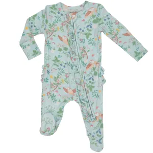 2-Way Zipper Ruffle Footie - Pretty Owls by Angel Dear