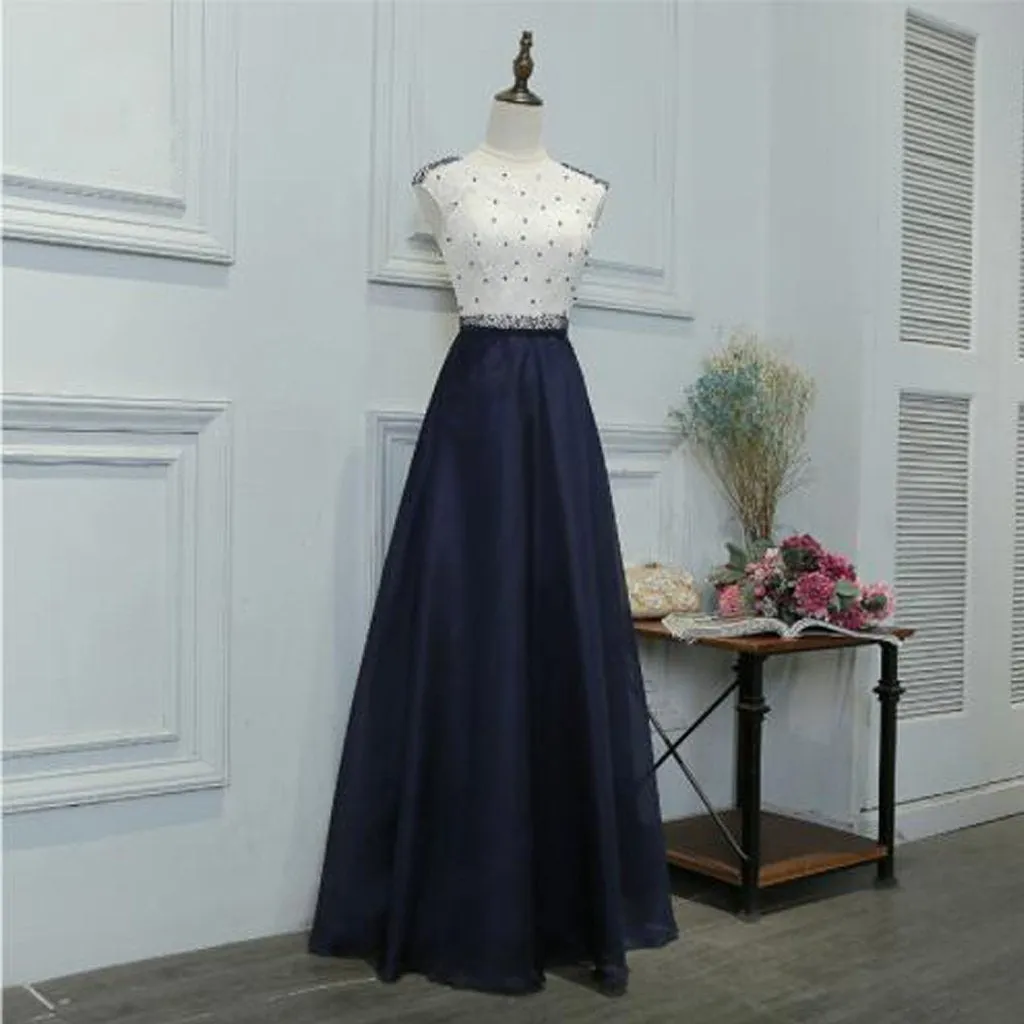 Long Prom Dresses, Satin Prom Dresses, Sleeveless Prom Dresses, Lace Evening Dresses, Honest Prom Dresses , Beading Prom Dresses, Floor-Length, LB0386